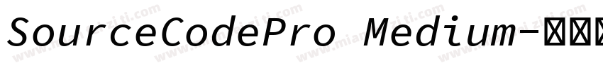 SourceCodePro Medium字体转换